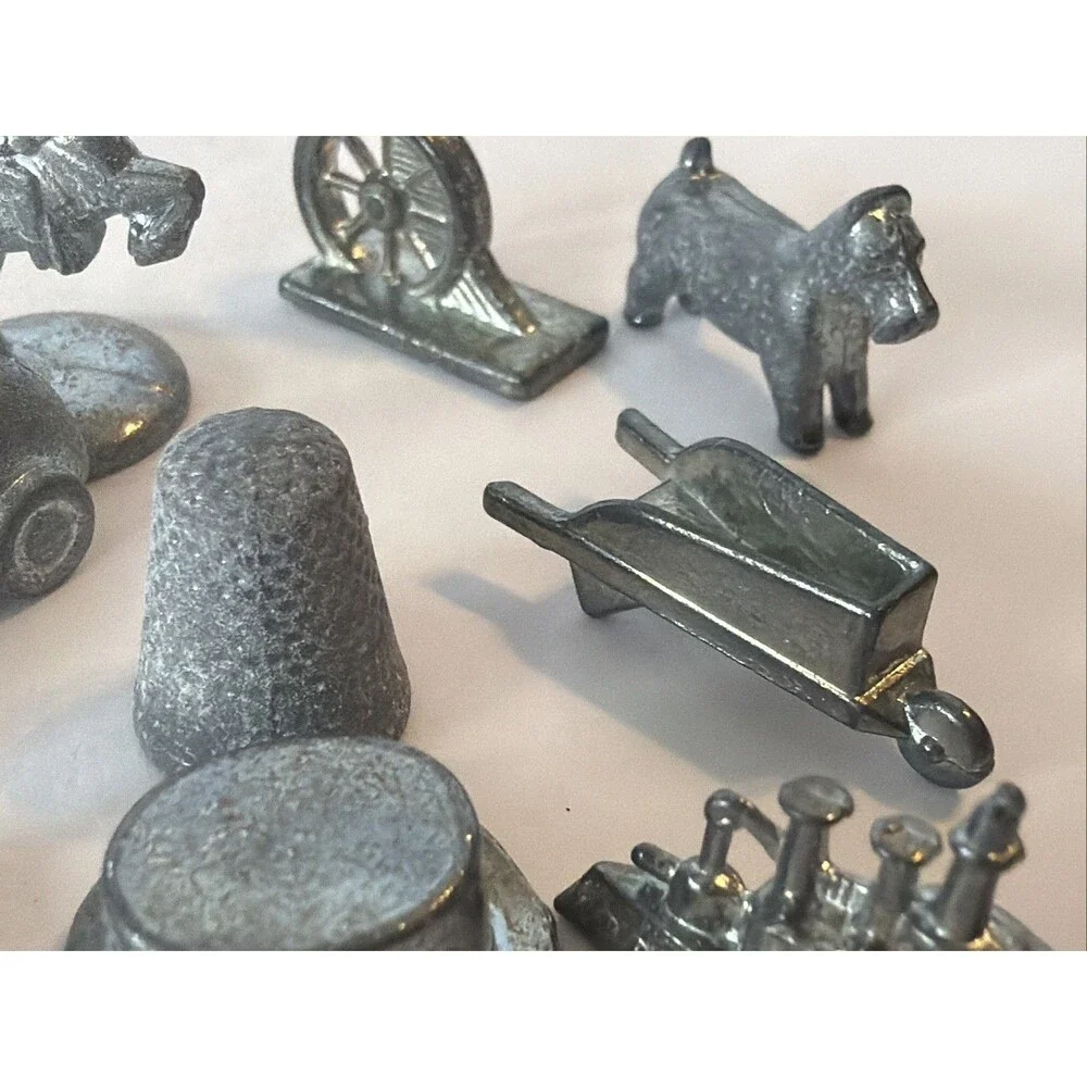 Monopoly Replacement Tokens Battleship Dog Horse Boot Cannon Hat Thimble Vintage